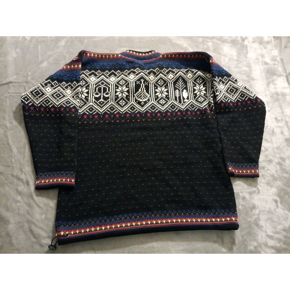 VTG Dale of Norway Norge 2000 Wool Quarter Zip Sweater Men's L Fair Isle Nordic - Picture 10 of 12
